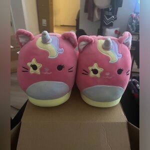 New Squishmallows Kids Character Caticorn Slippers